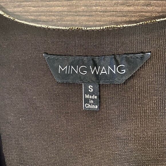 Ming Wang Small Brown Striped Knit Jacket Button Front Office Neutral - Picture 10 of 15